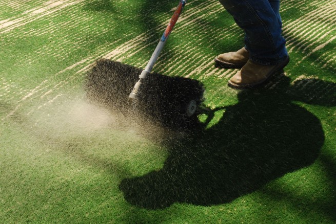 Edmonton artificial turf installation - base layer aggregate